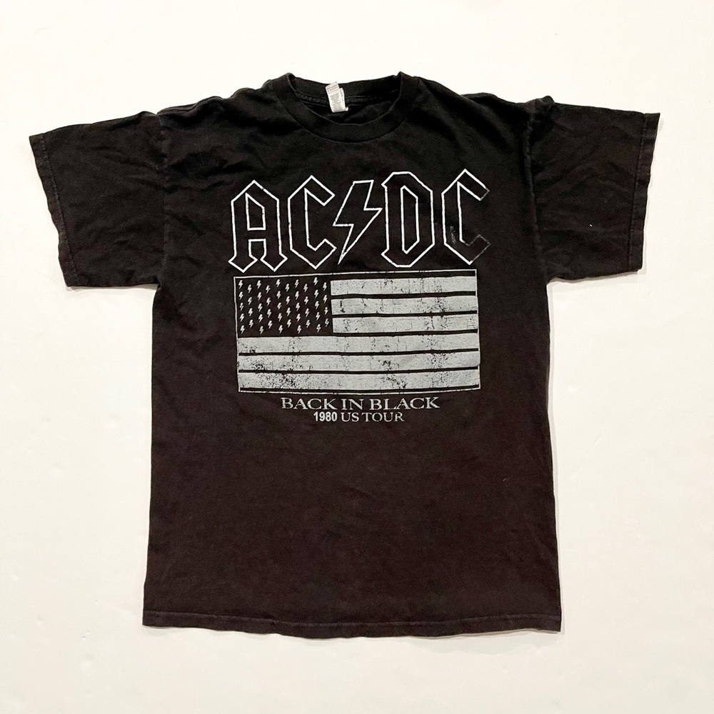 AC DC Back In Black 1980 US Tour Black Size M